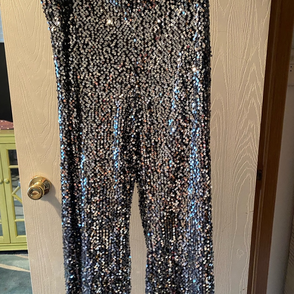 Anthropologie Black and Silver Sequin  Dazzling Evening Wear